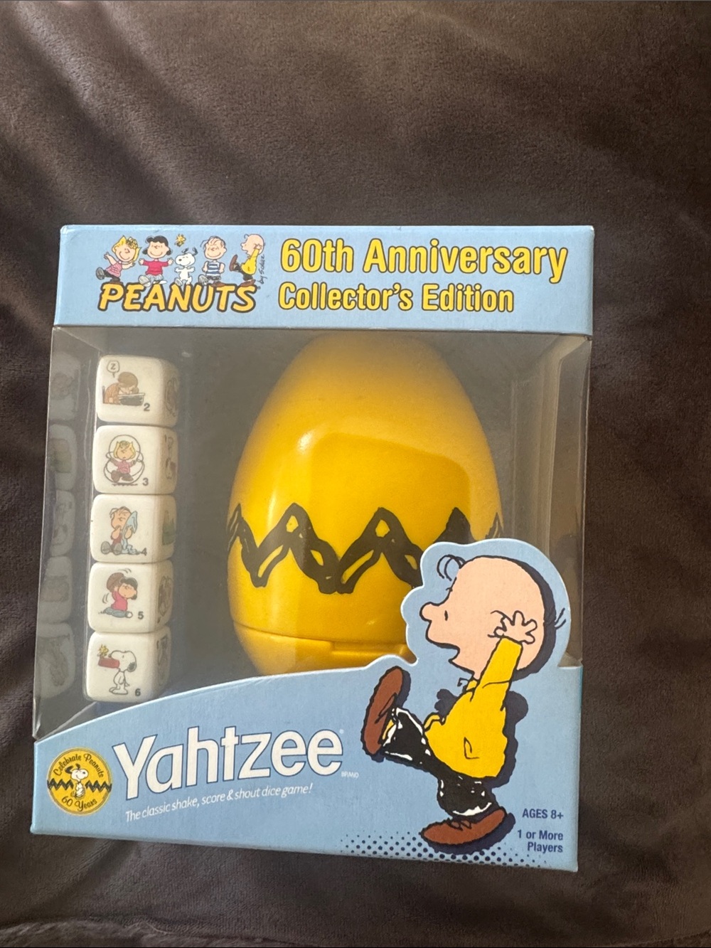 Peanuts Yellow Charlie Brown Zigzag Egg Yahtzee Collector Set